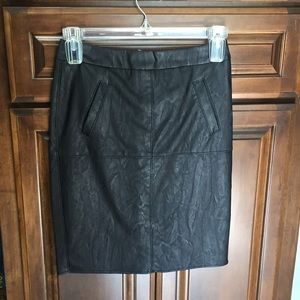 Cabi faux leather skirt